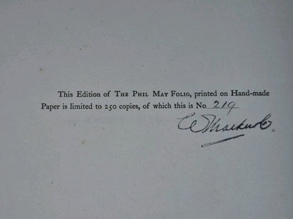 The Phil May Folio Book Of Caricature Drawings & Sketches Limited Thacker & Co9