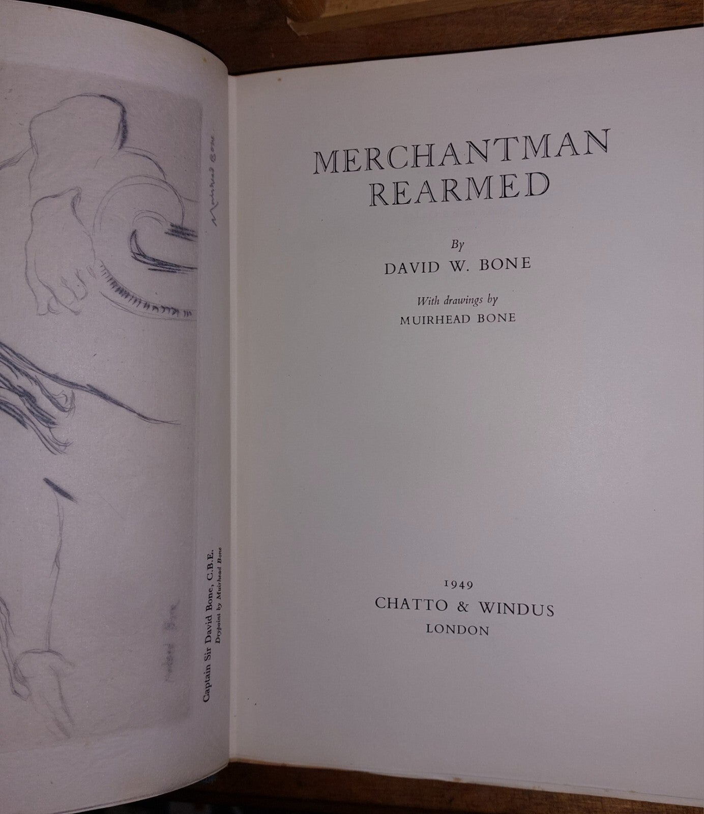 1949 Merchantman Rearmed David W Bone SIgned Limited Muirhead Bone Illustrated 6