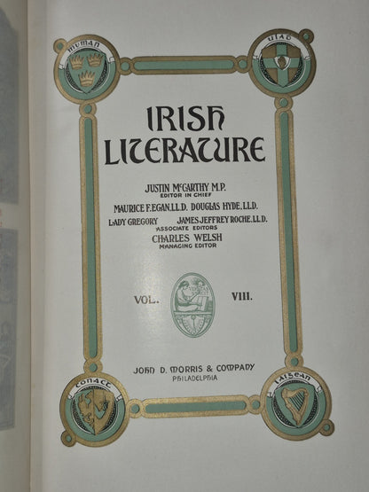 Irish Literature Complete 10 Vols Justin McCarthy John D Morris Philadelphia 6