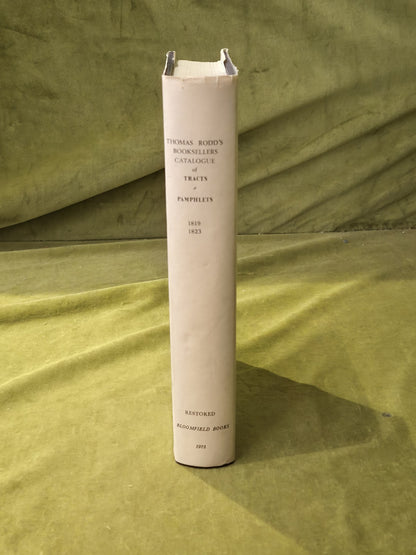 Thomas Rodd's Booksellers Catalogue of Tracts & Pamphlets - 1975 Facsimile HB DJ2
