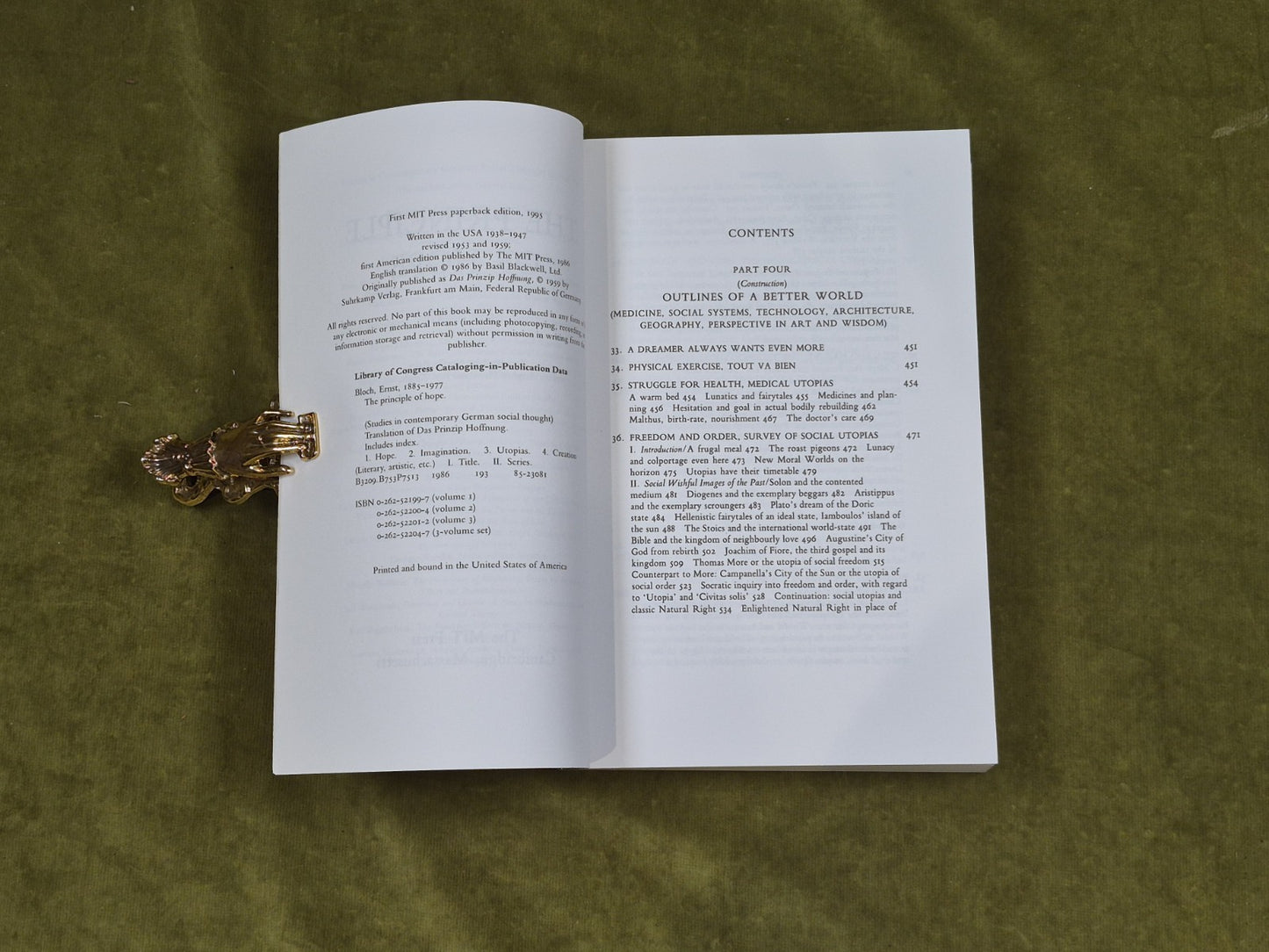The Principle of Hope, Vol. 2 - Ernst Bloch , MIT Press 1959 PB4