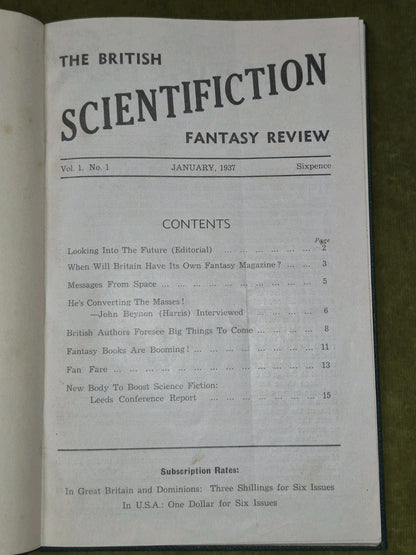 The British Scientifiction Fantasy Review January 1937 Vol 1 No 1 4