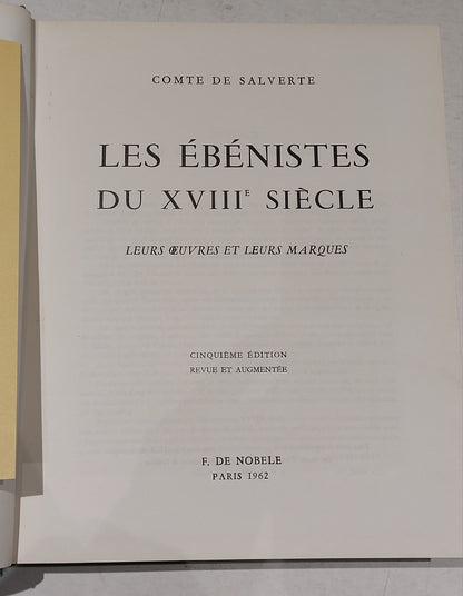 LES ÉBÉNISTES DU XVIIIe SIÈCLE. F. D. Nobele. French Furniture Design. Illustrat4