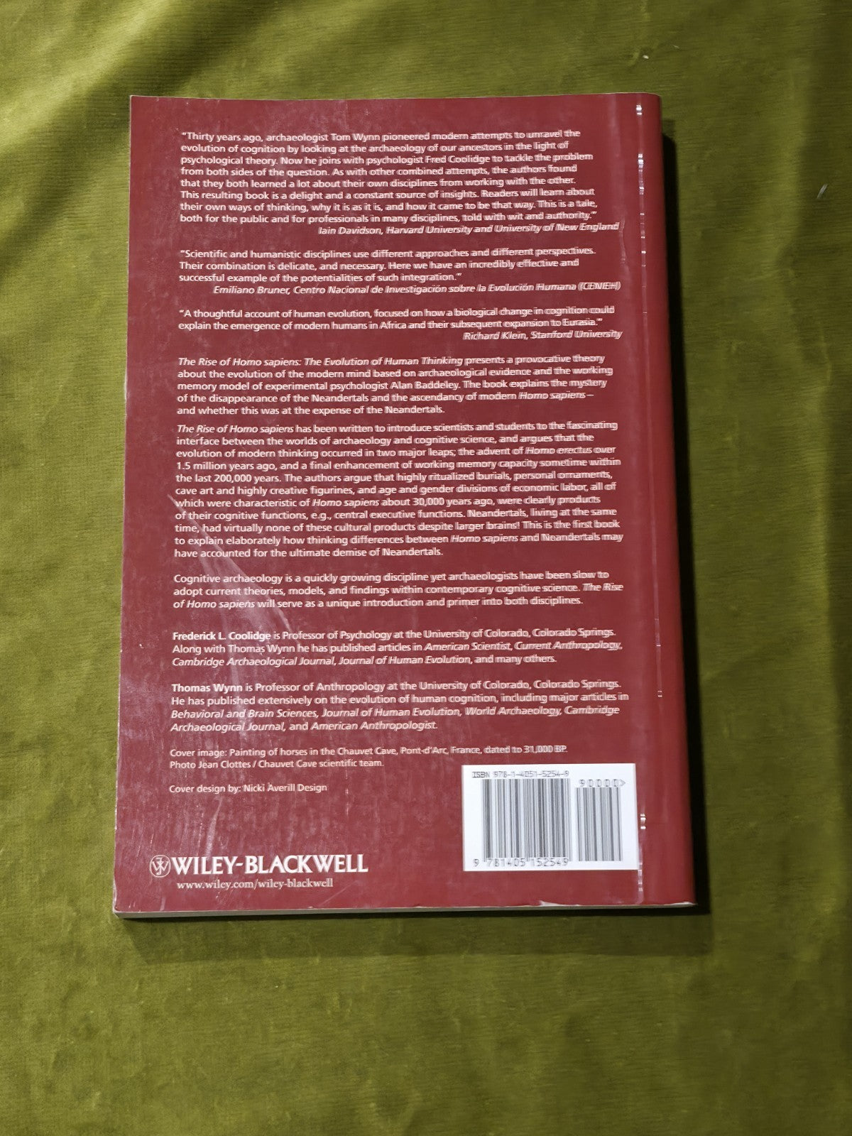 Rise of Homo Sapiens: the Evolution of Modern Thinking by Coolidge and Wynn1