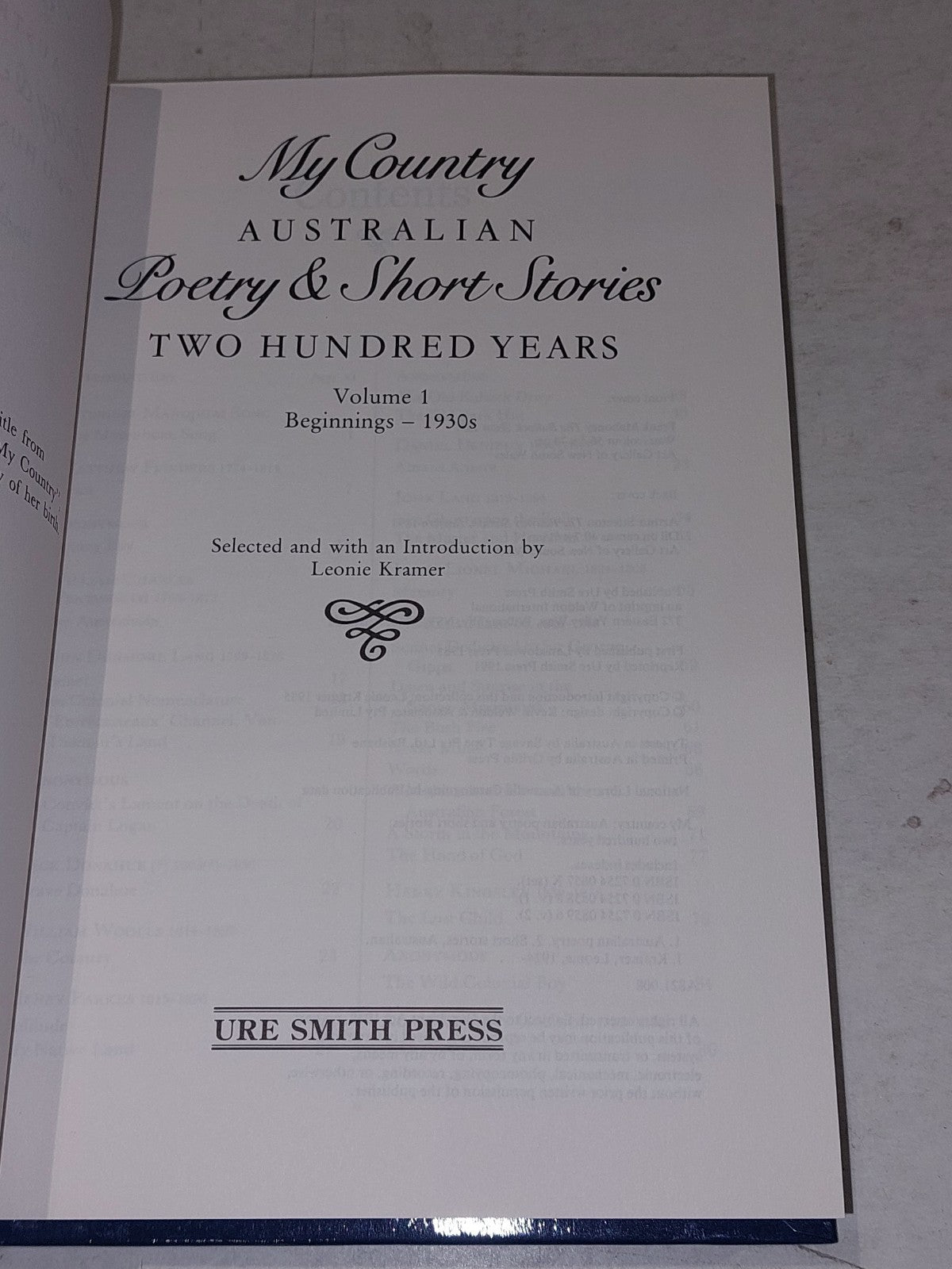 My Country Australian Poetry & Short Stories Two Hundred Years (2 Vol. Set) Hb 4