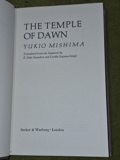 Temple of Dawn (The Sea of Fertility) by Yukio Mishima 1st UK edn hb dj4