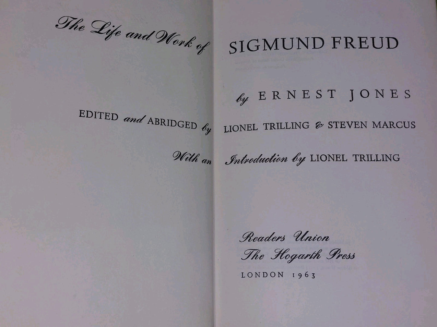 Life And Work Of Sigmund Freud book by Ernest Jones Hardcover (1963)4