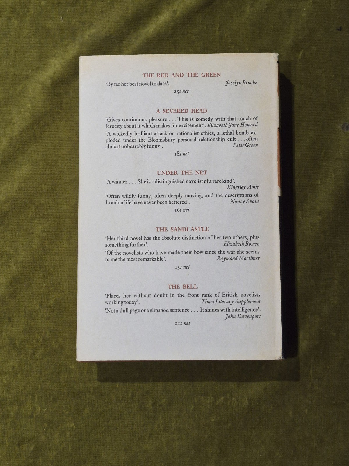 THE FLIGHT FROM THE ENCHANTER - Iris Murdoch , Chatto & Windus 1966 HB DJ1