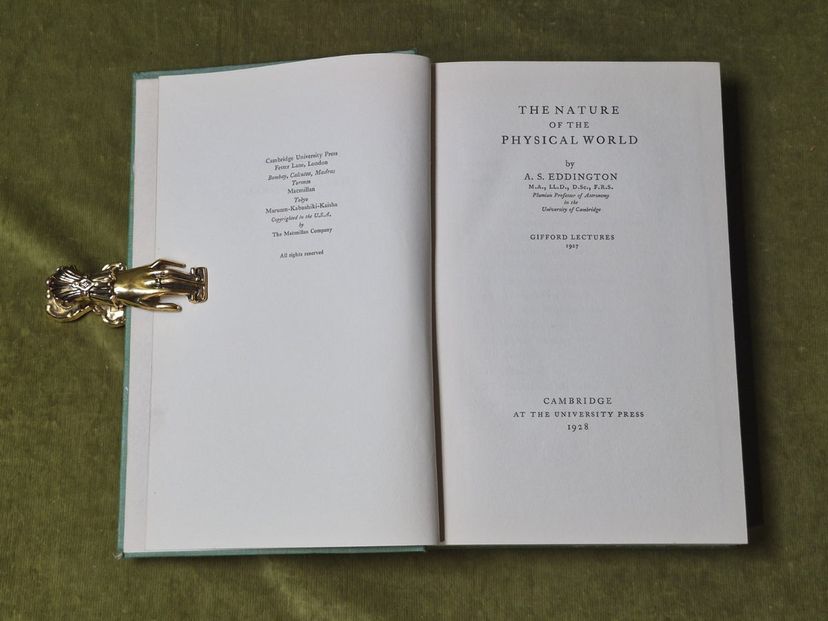The Nature of the Physical World Gifford Lectures - A S Eddington 1928 Cambridge4