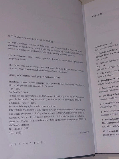 Enaction : Toward a New Paradigm for Cognitive Science [MIT Press] 2010 Hb Book 3
