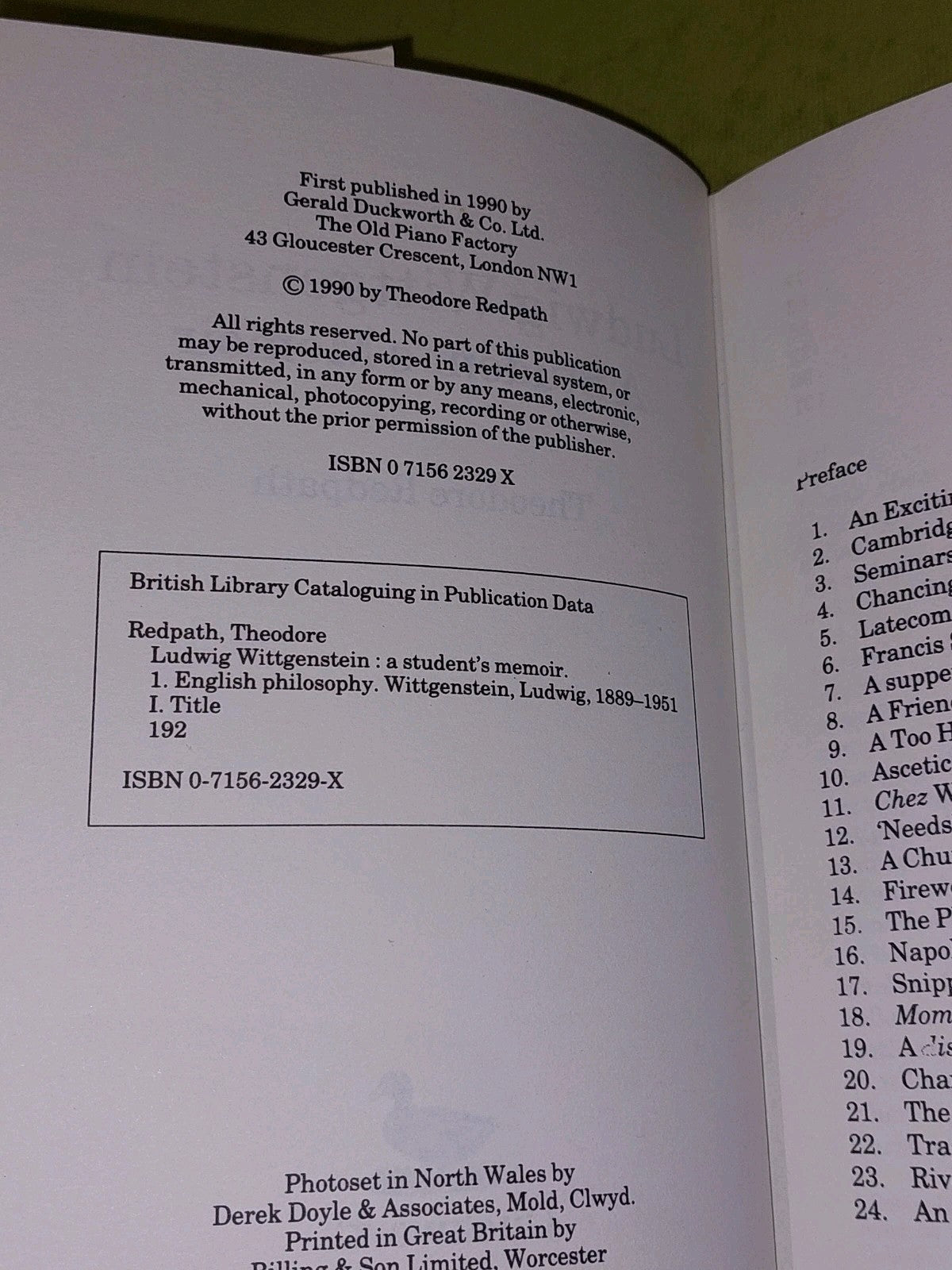 Ludwig Wittgenstein by Theodore Redpath 1st Edition (1990) Hb Book3