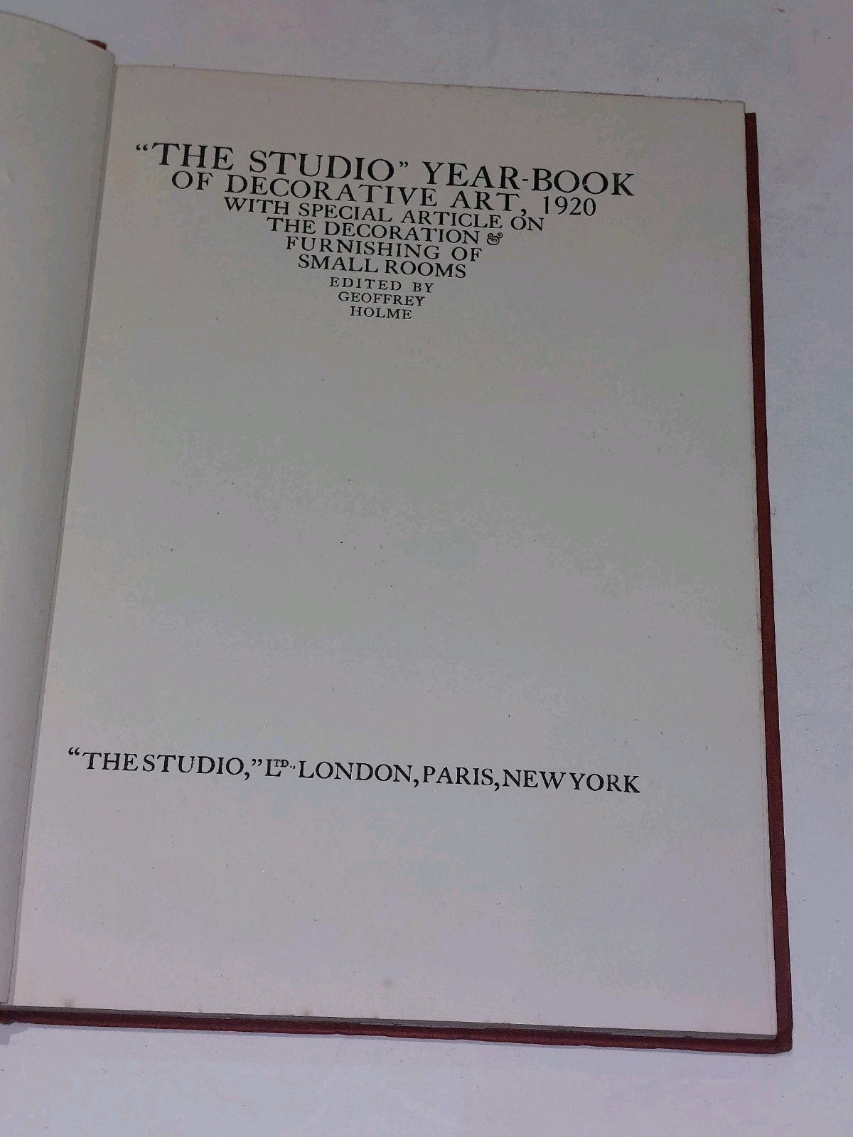 1920 The Studio Year Book of Decorative Art  Geoffrey Holme Hb Book 2