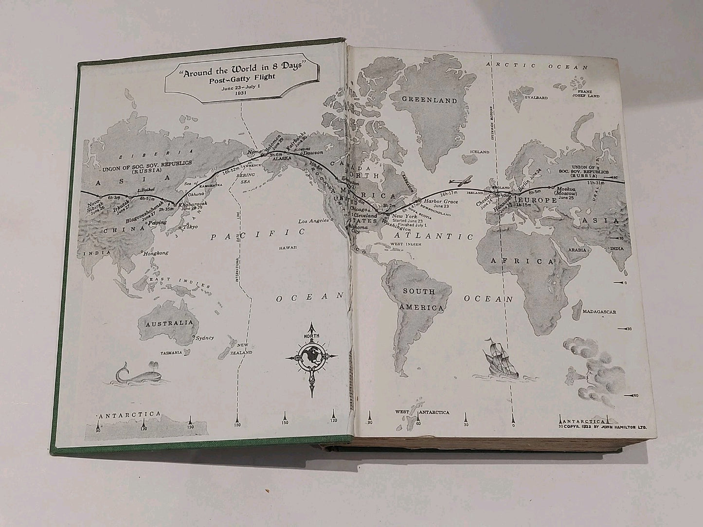 Around the World in Eight Days - The Flight of the Winnie Mae 1st Ed hb book 82