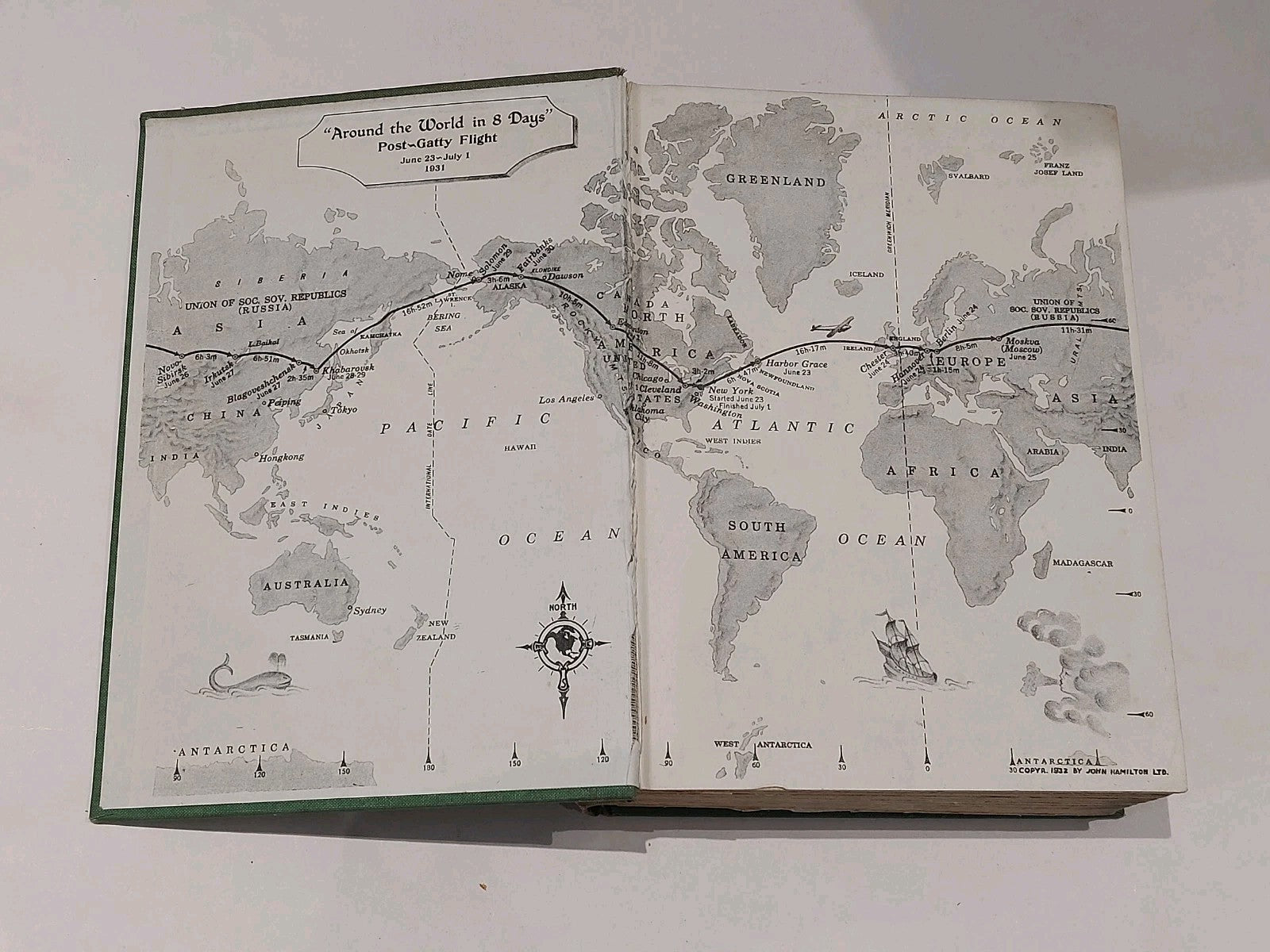Around the World in Eight Days - The Flight of the Winnie Mae 1st Ed hb book 82