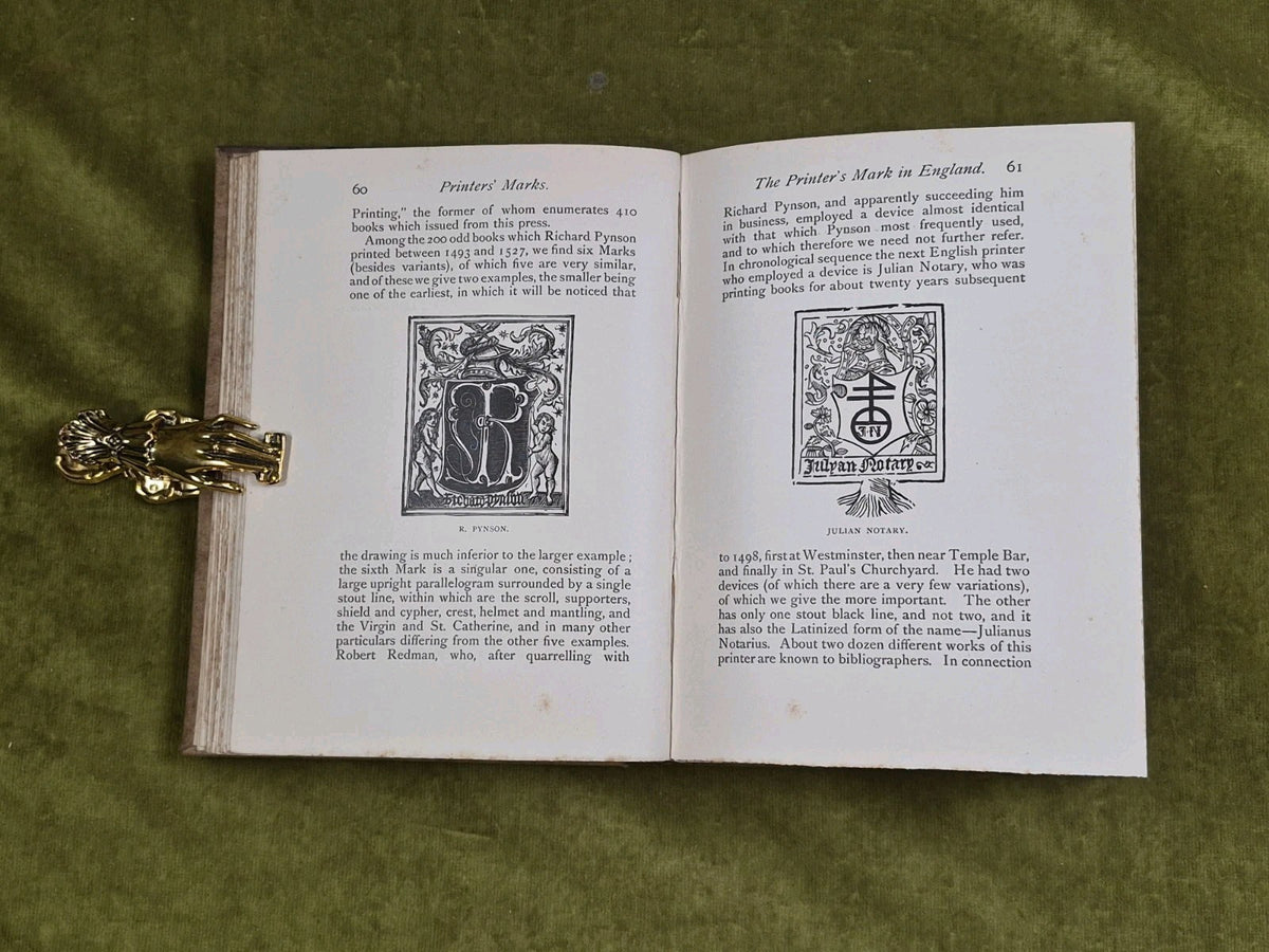 Printers Marks A Chapter in the History of Typography - William Roberts 1893 1st7