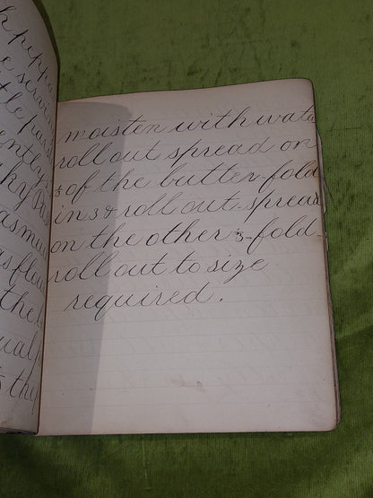 19th Century Handwritten Recipe /Cookery Book, Children's - Dumbarton Circa 18508