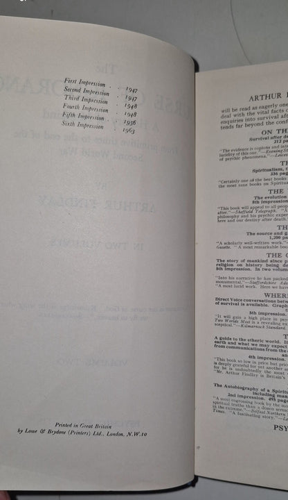 The Curse of Ignorance: Volume Two (Arthur Findlay - 1963) HB.DJ. Psychic Press5