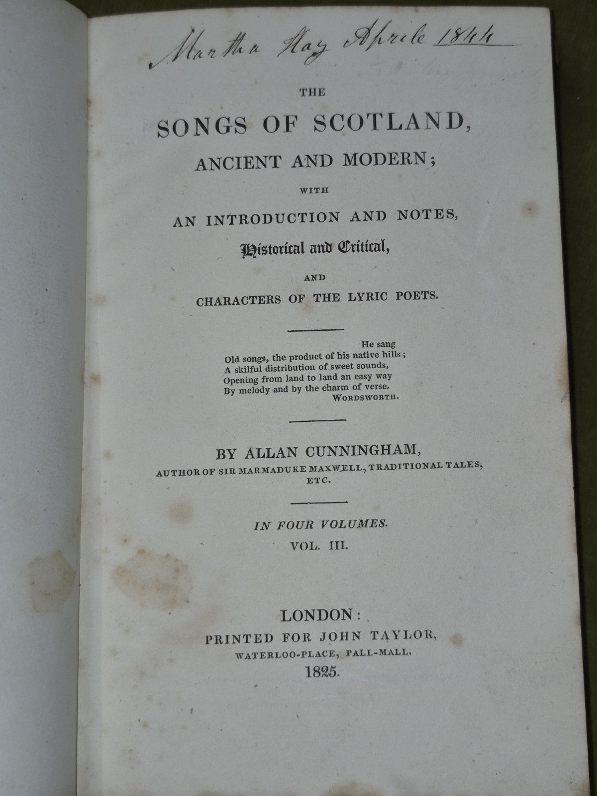 Songs of Scotland Ancient Allan Cunningham First Edition 1825 Complete Set6
