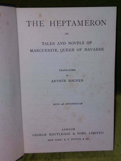 The Heptameron Arthur Machen Routledge (c. 1900)2