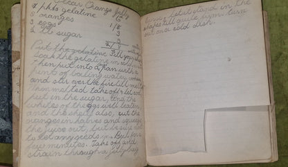 19th Century Handwritten Recipe /Cookery Book, Children's - Dumbarton Circa 185011