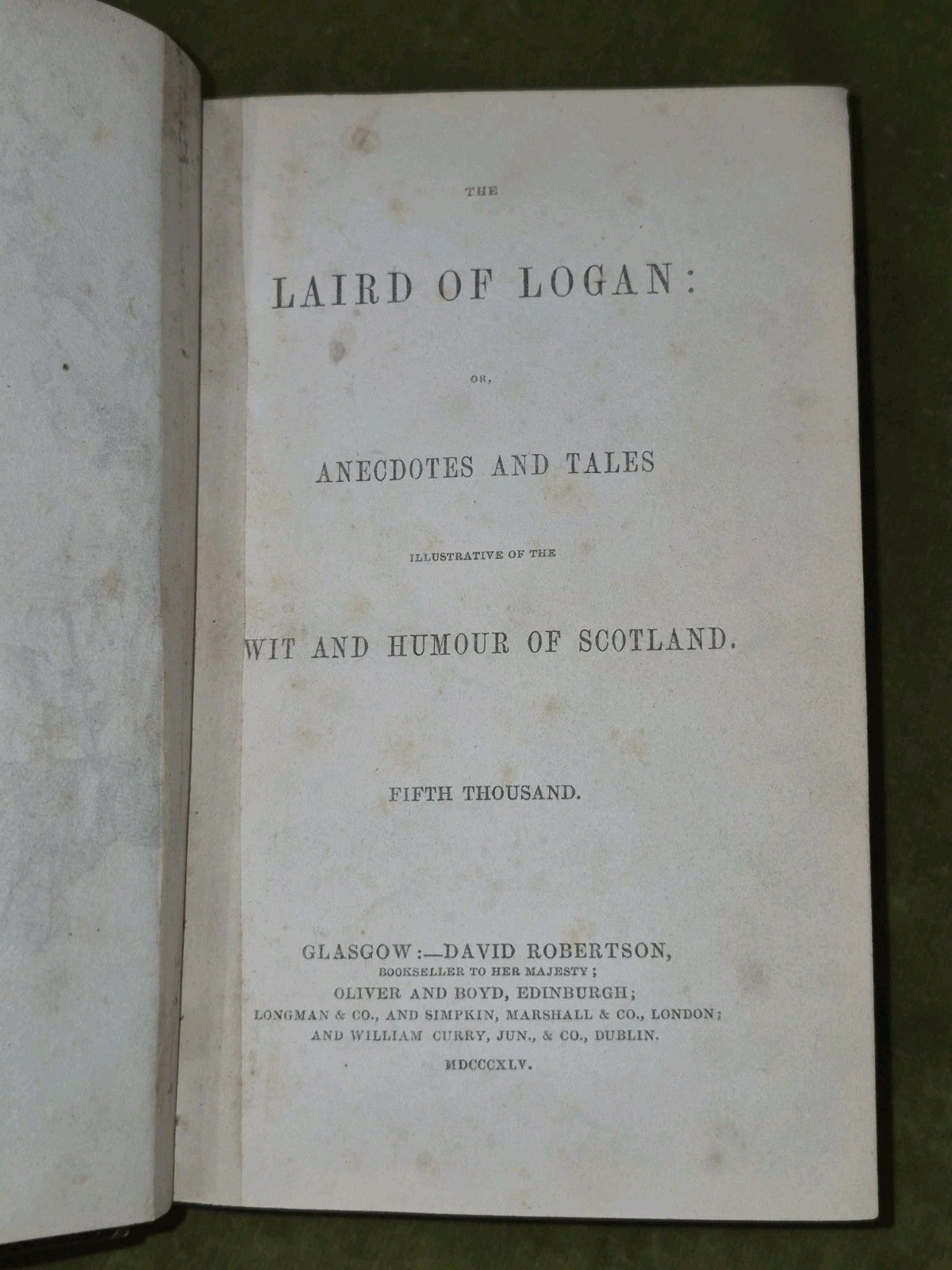 Laird of Logan 1845 David Robertson Wit and Humour of Scotland5