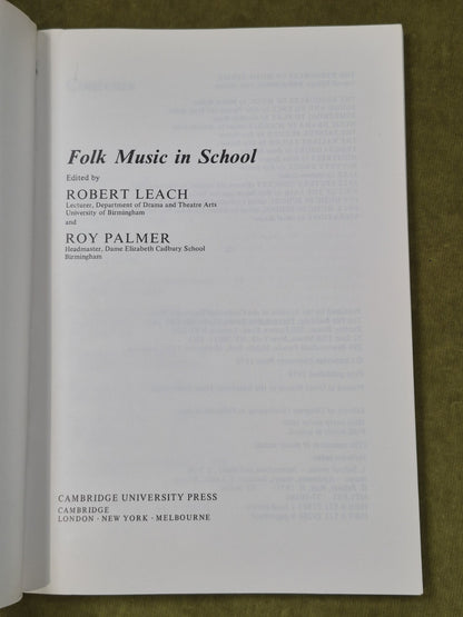 Folk Music in School by Roy Palmer (English) Paperback Book3