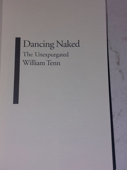 DANCING NAKED: THE UNEXPURGATED WILLIAM TENN By Laurie D. T. Mann  Hardcover2