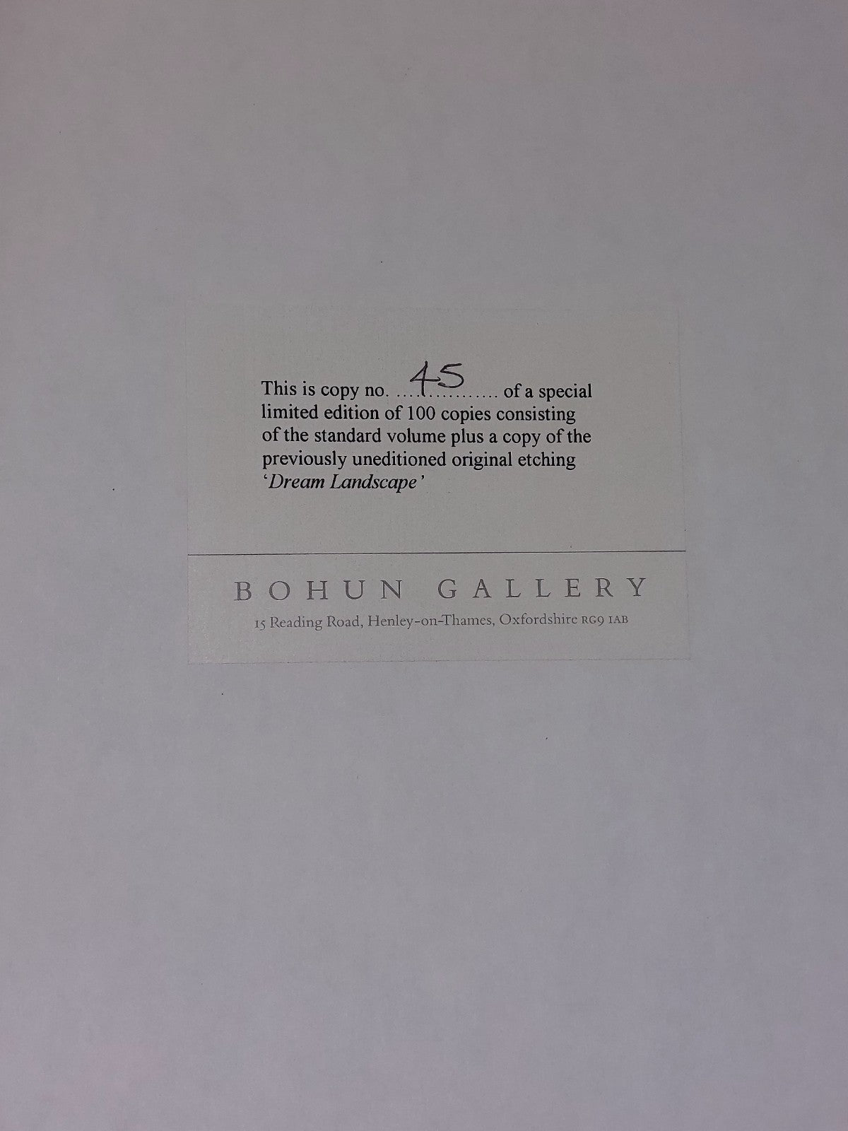 Limited Edition Julian Trevelyan Catalogue Raisonne + Uneditioned Etching Bohun8