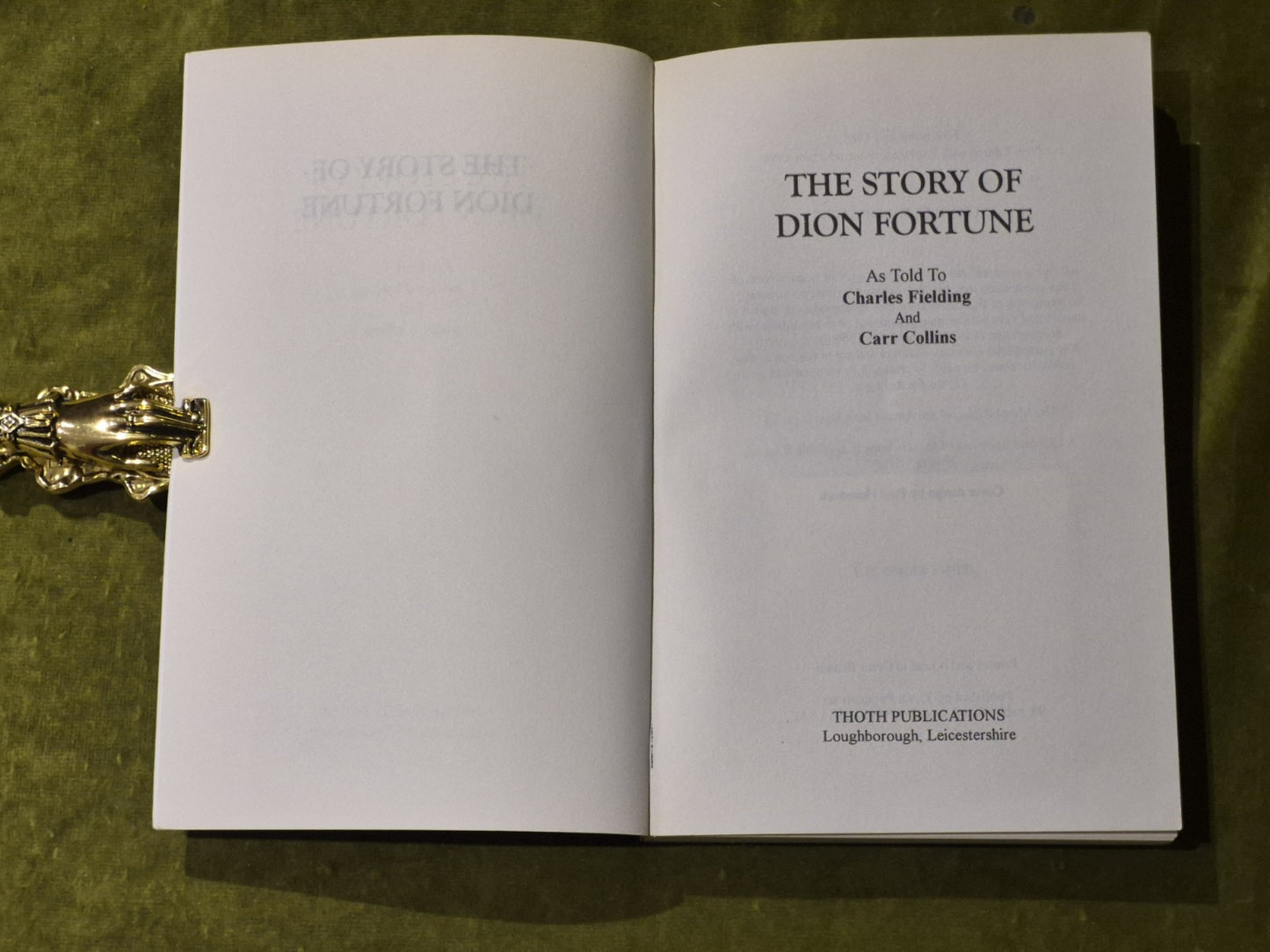 Story of Dion Fortune : As Told to Charles Fielding and Carr Collins3