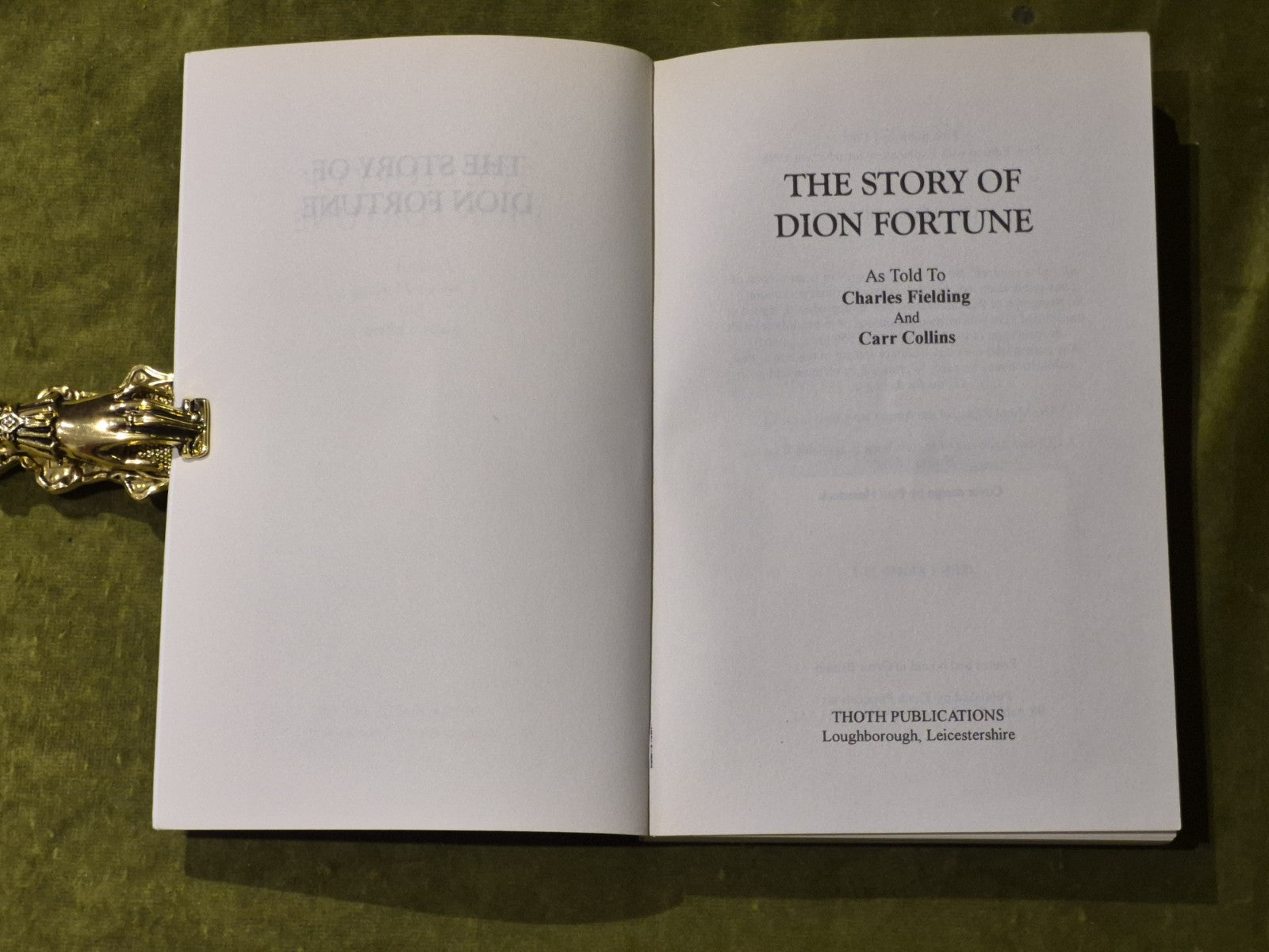 Story of Dion Fortune : As Told to Charles Fielding and Carr Collins3