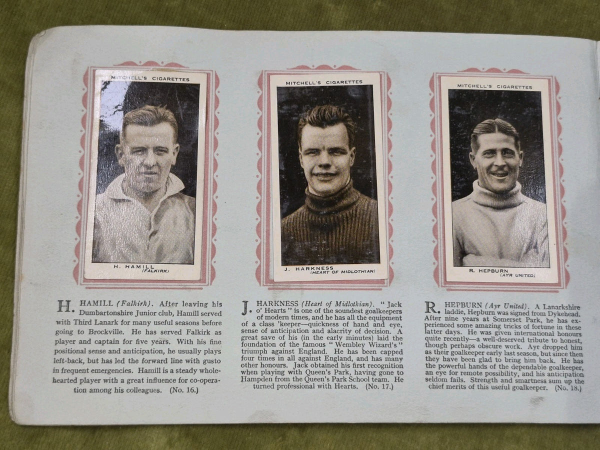 Scottish Footballers Mitchell Cigarette 1934-5 Collectible Cards Album8
