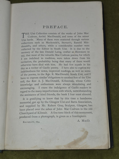 The Uist Collection the Poems and Songs of John MacCodrum Archibald Macdonald6