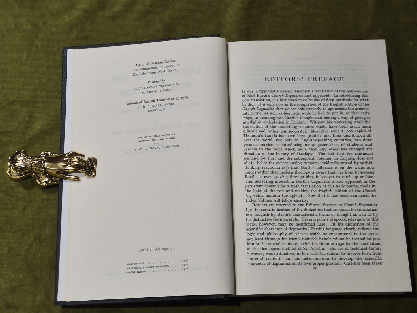Karl Barth - Church Dogmatics Vol. I/1 & I/2 : Doctrine of the Word of God HB5