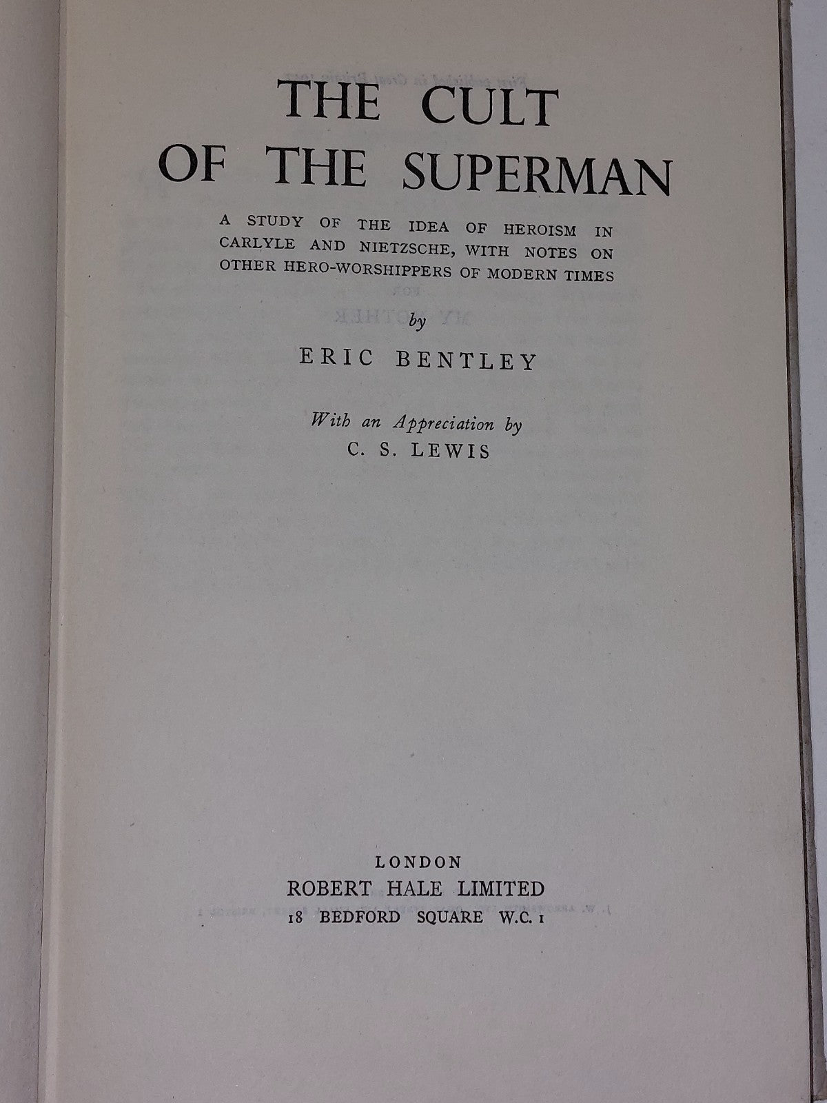 The Cult Of The Superman by Eric Bentley (1947)8