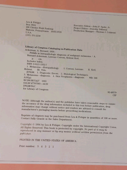 Pitfalls in Histopathologic Diagnosis of Malignant Melanoma by Bernard (1994)3
