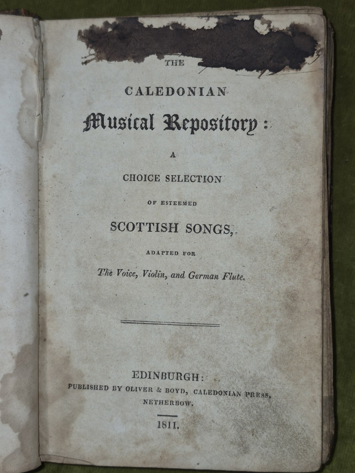 Caledonian Musical Repository 1811 Scottish Songs Voice Violin German Flute6