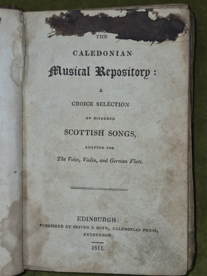 Caledonian Musical Repository 1811 Scottish Songs Voice Violin German Flute6