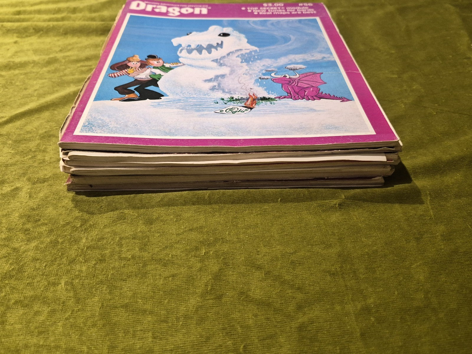Lot Of 7 Dragon Magazines, issues 45, 49, 50, 51, 52, 53, 562