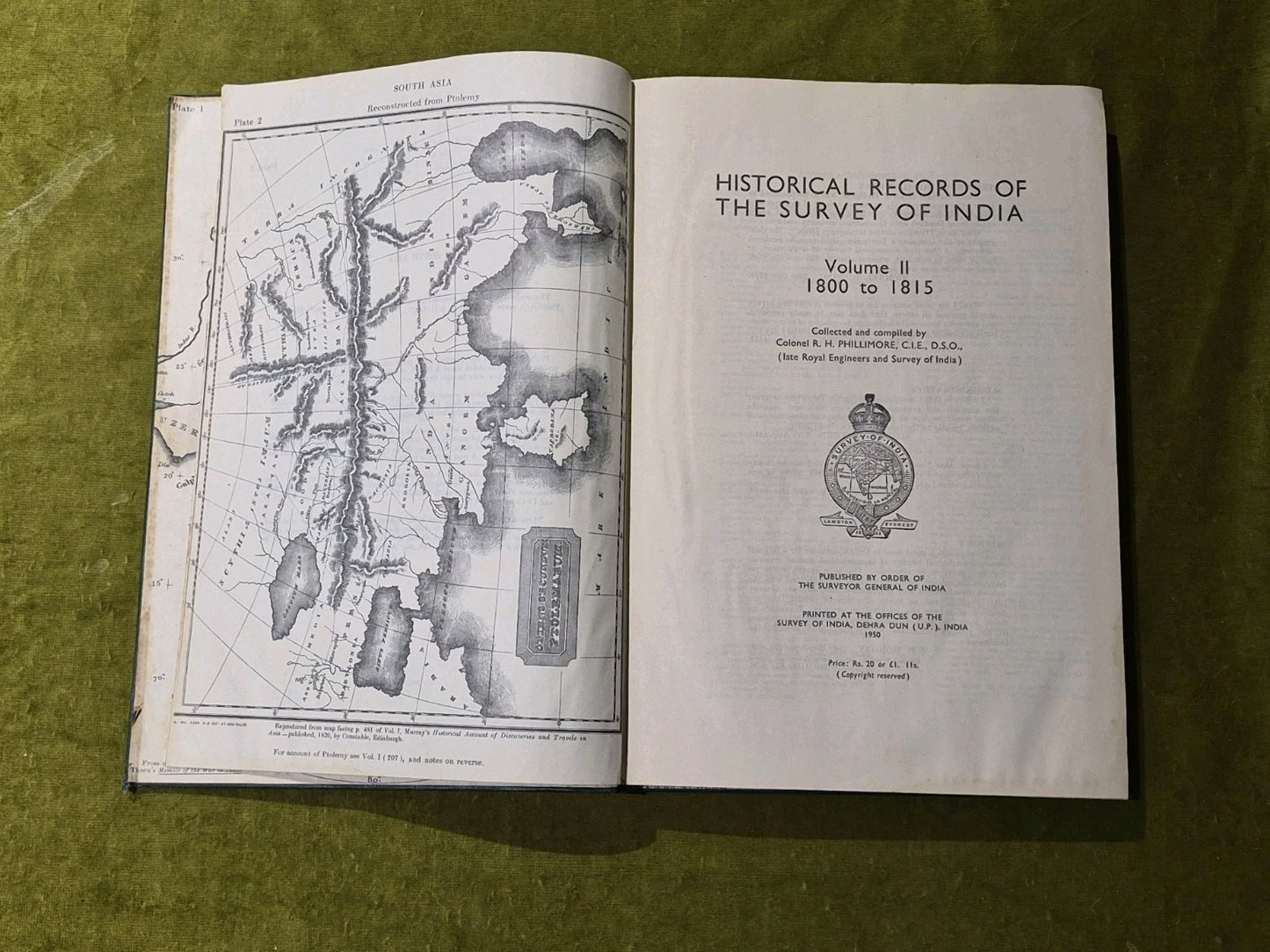 Historical Records of the Survey of India Vol II 1800-1815 - 1950 1st Ed.5