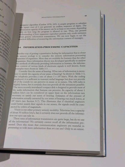 Sensory Ecology : How Organisms Acquire & Respond to - David Dusenbery (1992) Hb5