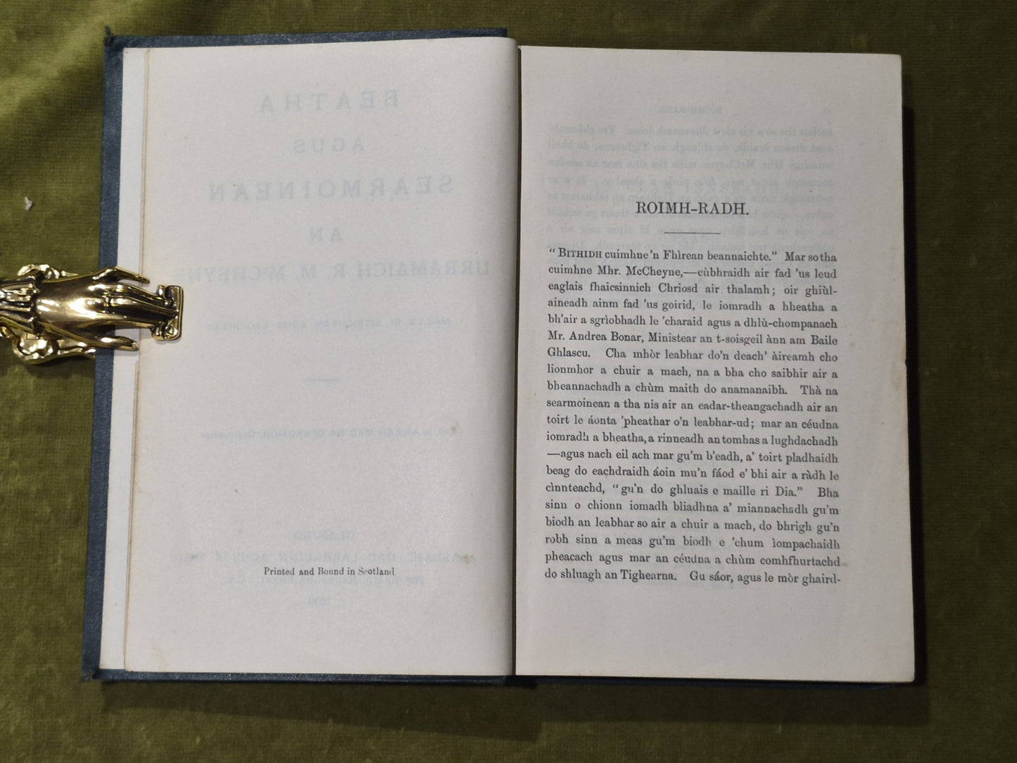 Beatha Agus Searmoinean - Robert Murray McCheyne, Ailean Mac Na Ceardaidh (ed)4