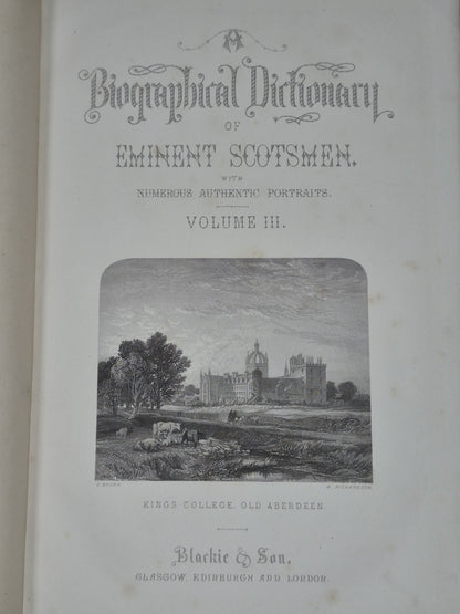 A Biographical Dictionary of Eminent Scotsmen Thomas Thomson 1868 Blackie8