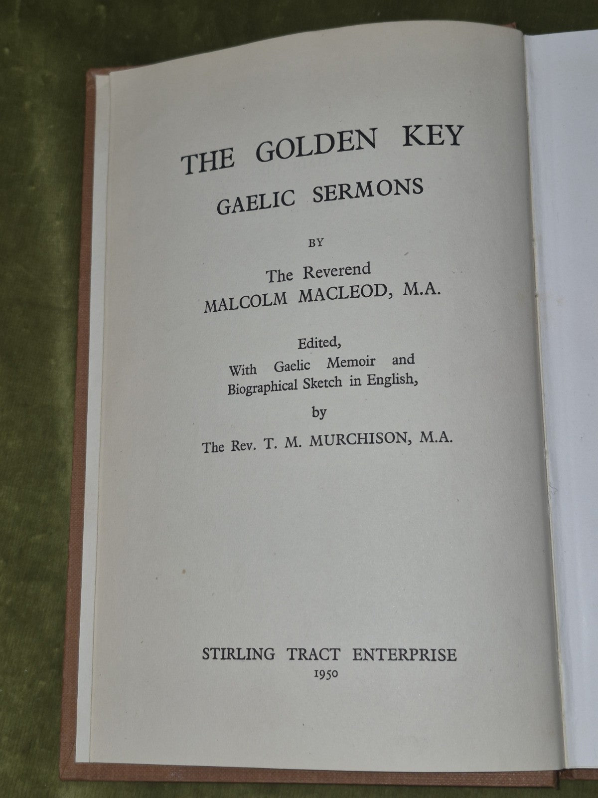 Golden Key Gaelic Sermons 1950 Malcolm Macleod Stirling Tract4
