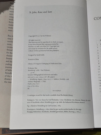 Strindberg : A Life by Sue Prideaux (2012, Hardcover, First American Edition).5