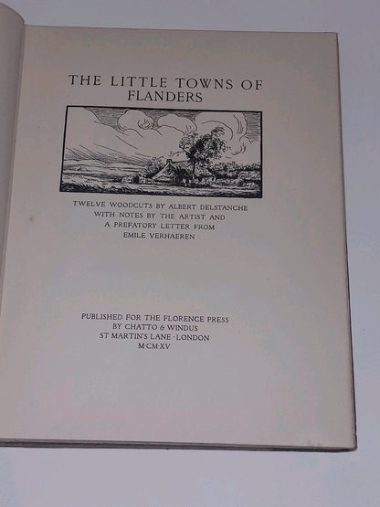 The Little Towns Of Flanders by Albert Delstsanche 1915 Limited 1st Edition Book4