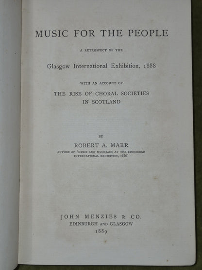 Music for the People Glasgow International Exhibition 1889 John Menzies4