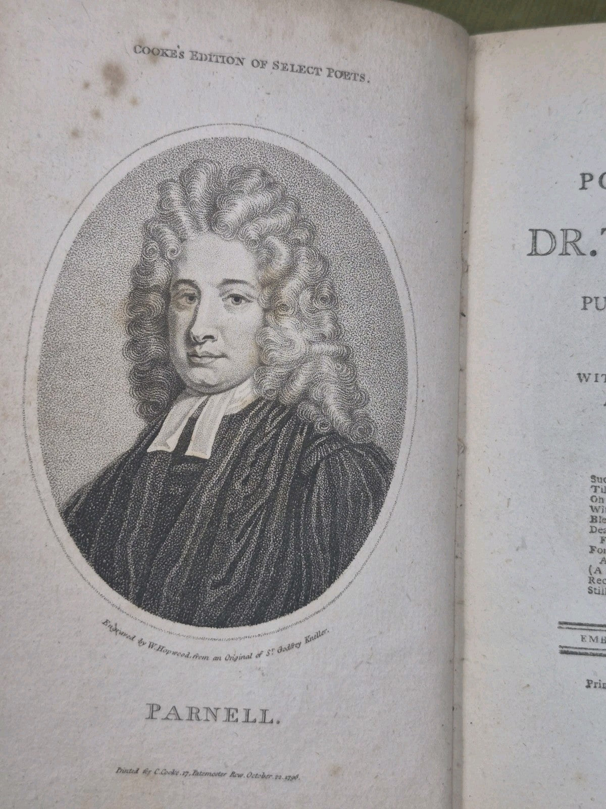 The Poetical Works of Dr Thomas Parnell Containing those Published by Mr Pope5