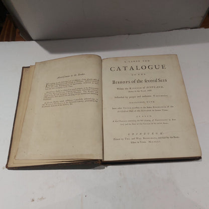 18th Century Catalogue: Bishops of the several Sees [...] Scotland, Keth (1755) 6