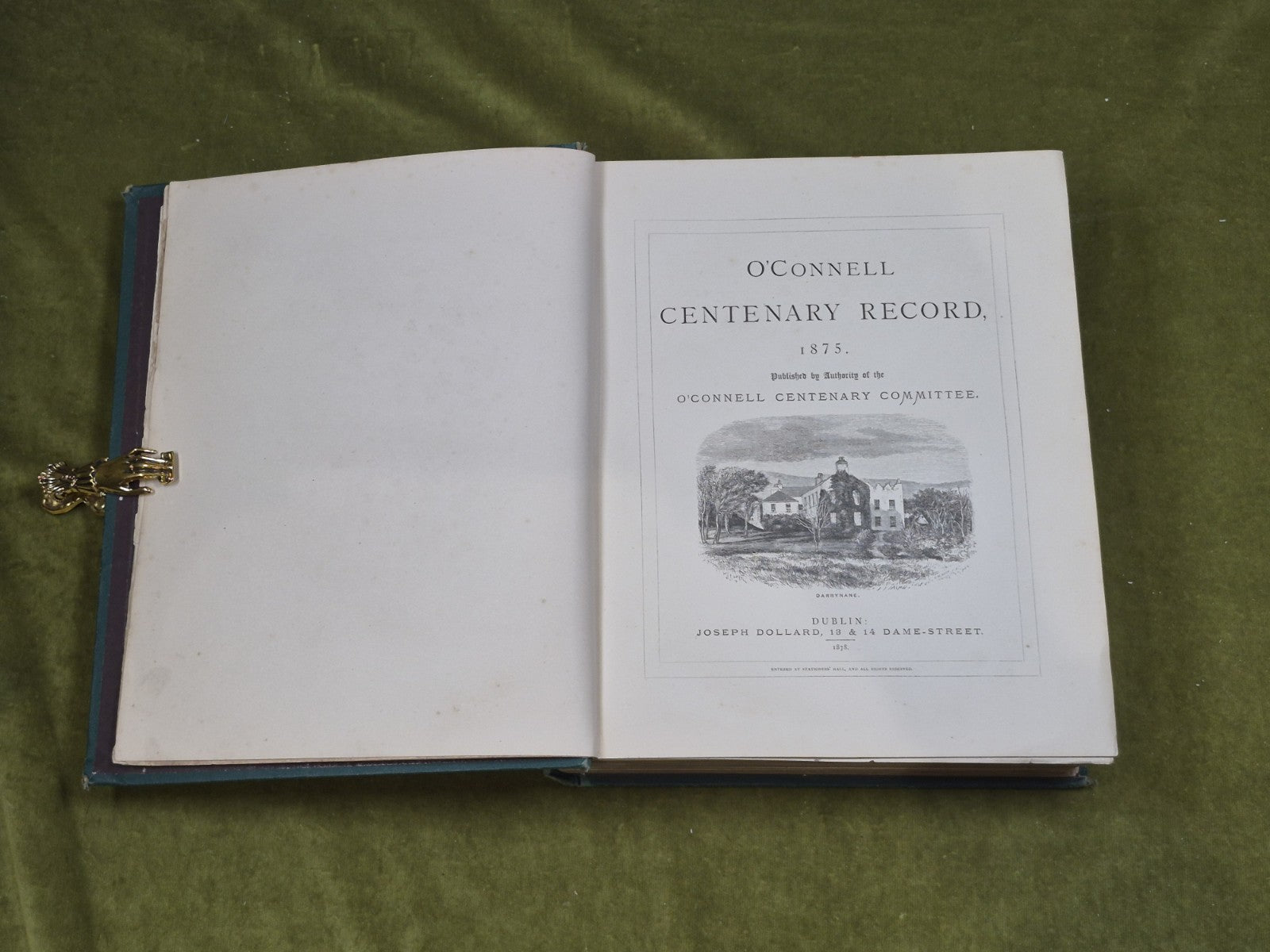 O'connell Centenary Record 1875 - Joseph Dollard 1878 1st6
