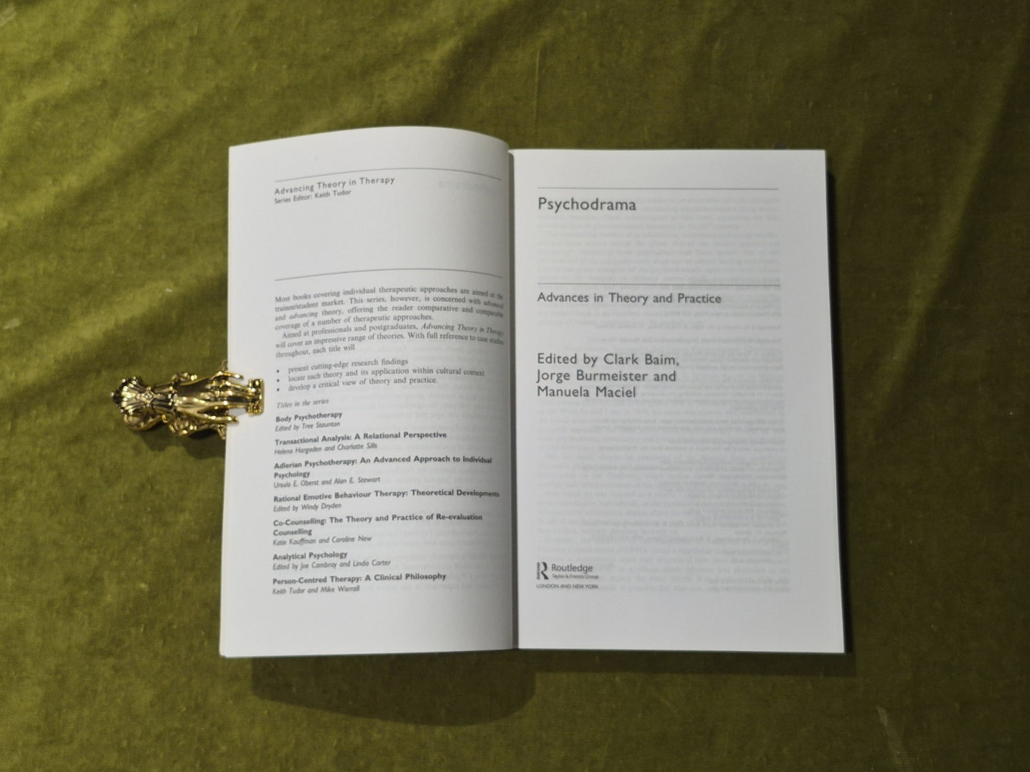 Psychodrama : Advances in Theory and Practice -Baim , Burmeister , Maciel 20073